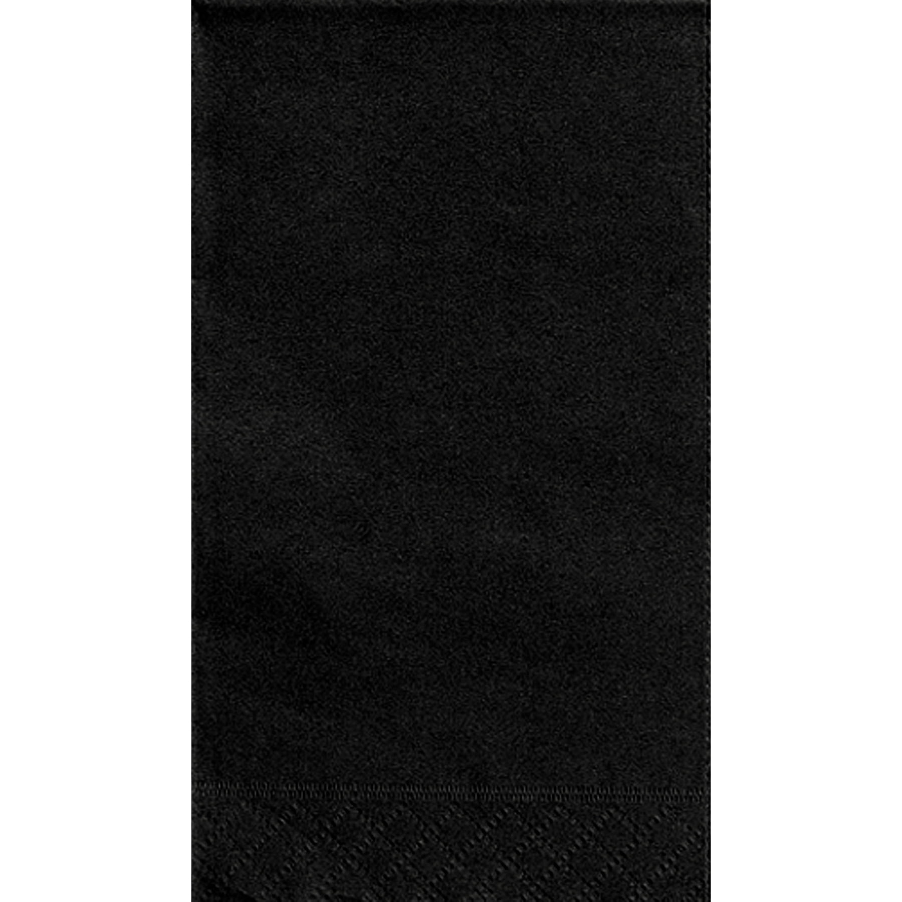 Paper Guest Napkins, 7.75 x 4.5 in, Black, 20ct