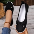 thumbnail image 2 of YHAJDS Fashion Shoes for Women Plus Size Solid Color Knit Mesh Breathable Daily Walking Loafers Flats, 2 of 8