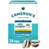 Cameron's Coffee 100% Colombian K-Cup Coffee Pods, Medium Roast, 100% Colombian, 24 Count for Keurig