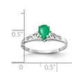 thumbnail image 2 of Primal Gold 14 Karat White Gold 6x4mm Pear Emerald Ring, 2 of 3