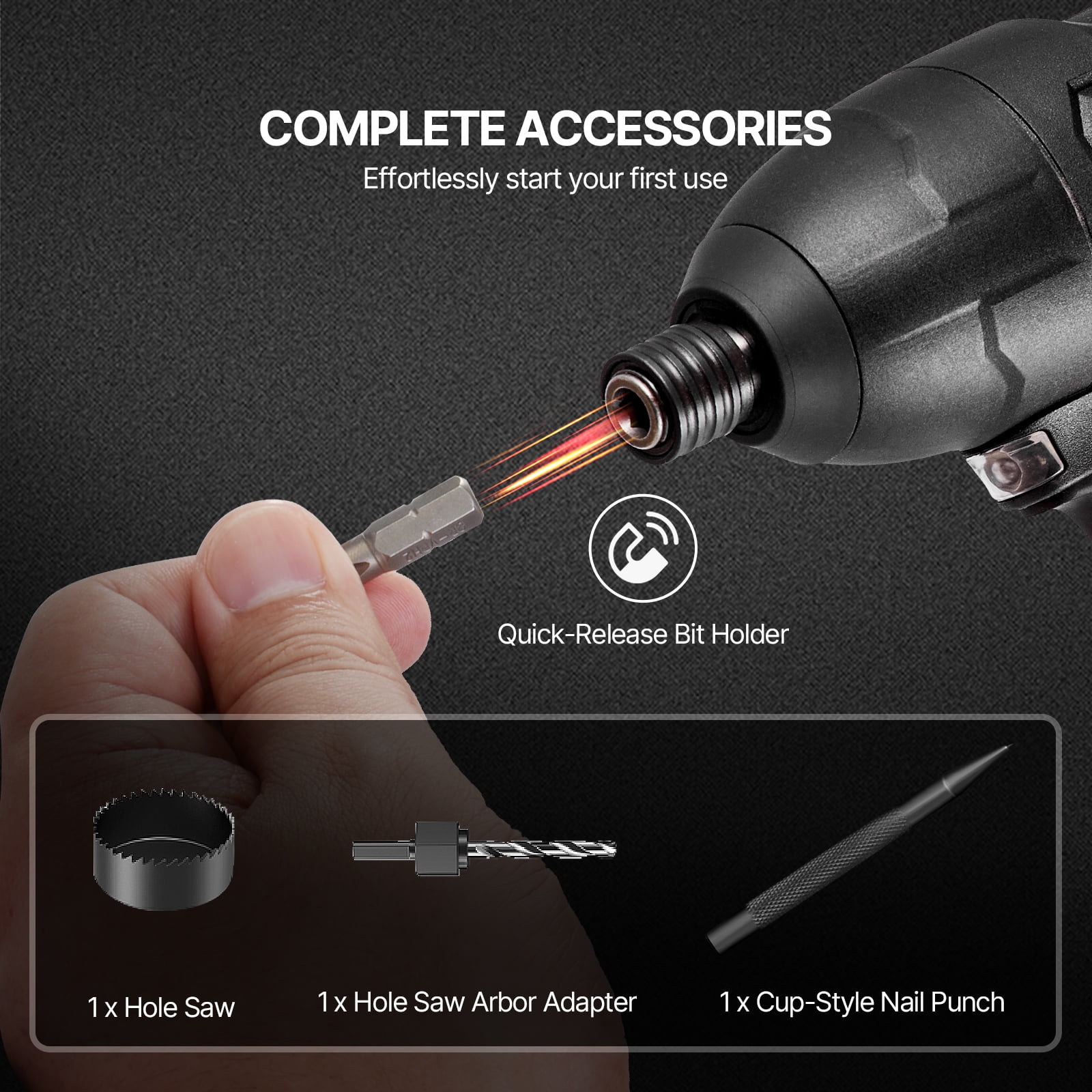 VEVOR Drill Bit Set, 70 Pieces Drill and Driver Bit Set, Screwdriver Bit Set Suitable for Wood Metal Cement Drilling and Screw Driving, Drill Bit Sets Combo Kit Assorted in Organized Carrying Case