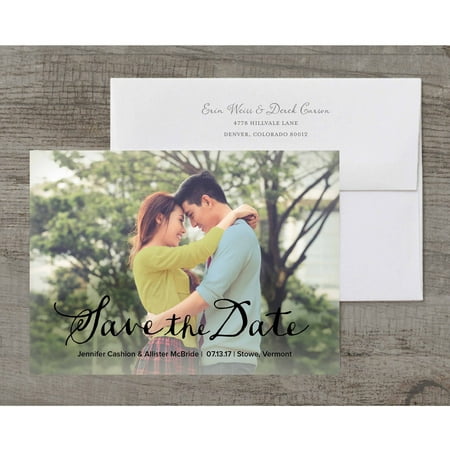 Handwritten Note Deluxe Save The Date (Best Price Save The Date Magnets)