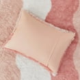 thumbnail image 4 of Comforter Long Faux Fur Comforter Set, Wave Pattern Design Shaggy Duvet, Twin Size Cover Cozy Bedding Set with 2 Shams, Blush 3 Piece, 68x90, 4 of 7