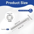 thumbnail image 2 of Uxcell 5Pcs M5x63mm Machinery Lifting Shoulder Eye Bolts Threaded Screw Eyebolt, 2 of 7
