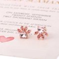 thumbnail image 4 of JingChun Dainty Paw Stud Earrings Set - Rose Gold Fill Cubic Zirconia Earring Adjustable Ring Hypoallergenic Jewelry for Puppy Lovers, 4 of 7