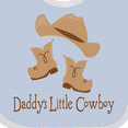 thumbnail image 4 of Inktastic Daddy's Little Cowboy Boys Baby Bib, 4 of 4