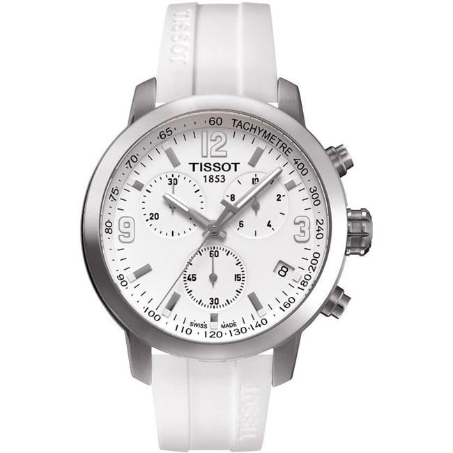 T0554171701700 Tissot PRC 200 White Rubber Chronograph Mens Watch -  Walmart.com