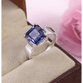 thumbnail image 2 of Ceylon Blue Sapphire Ring, Sapphire Gemstone Ring, Statement & Engagement Ring Gift For Her Wedding Ring, 925 Sterling Silver Valentine's Gift, 2 of 4