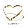 thumbnail image 3 of 10 soportes para tarjetas de amor, número de mesa de metal, clip para fotos, decoración de escritorio (dorado), 3 of 3