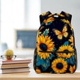 thumbnail image 5 of Sunflower Butterfly Backpack Lightweight Bookbag Travel Rucksack Laptop Daypack for Women Men, 5 of 6