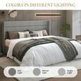 thumbnail image 4 of Sha Cerlin King Size Lift Up Hydraulic Storage Bed Frame, Platform Bed with Fabric Upholstered Wingback Headboard, No Box Spring Needed, Light Gray, 4 of 15