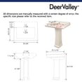 thumbnail image 6 of Apex 26.38 in. W. x 19.69 in D Bone Vitreous China Rectangular Pedestal Combo Bathroom Sink with 1 Faucet Hole, 6 of 14