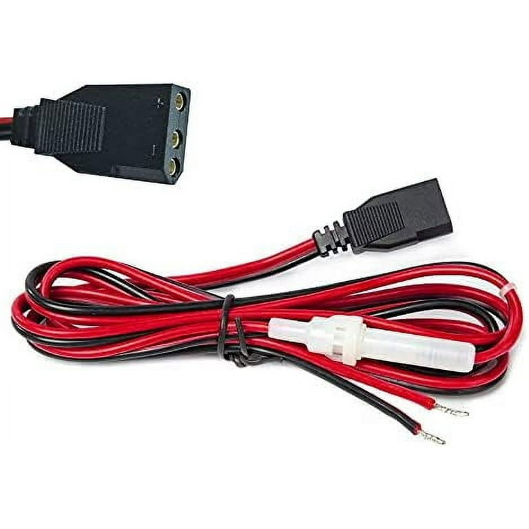 CB Power Cord 3 Pin Plug Cable-12V Cigarette Lighter Plug Heavy Duty 16 Gauge with 3 Pin Socket for CB Ham Radios (2 Cigarette Lighter Plug)