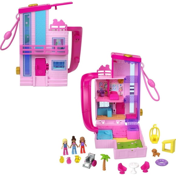 Polly Pocket-Maison de Rêve Barbie-Coffret avec 3 mini-figurines
