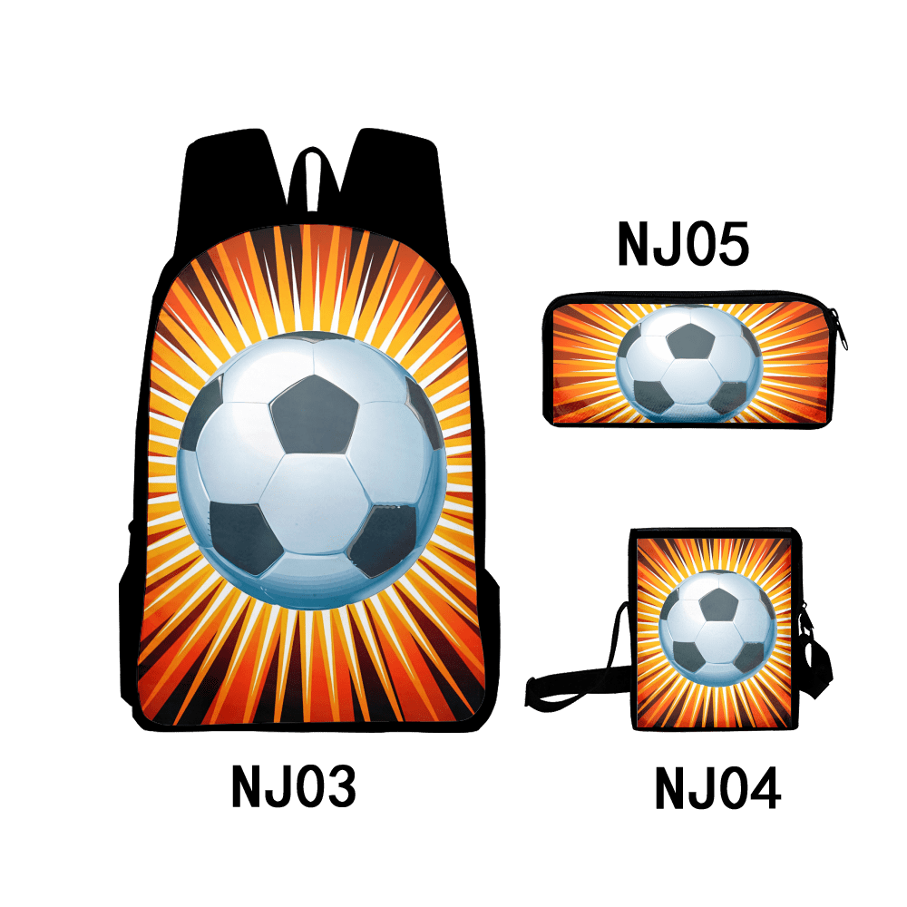 Backpack Soccer Printed Backpack 3D Printing School Backpack Oxford Laptop Backpack for School