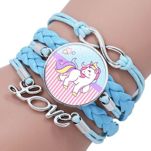 3pcs unicorn PVC bracelet cartoon children's silicone wristband 