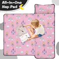 thumbnail image 4 of Princess and Castle Pink Pattern Teens Toddler Nap Mat with Pillow, Sleeping Mat Bag for Preschool Daycare 50"x20", 4 of 6