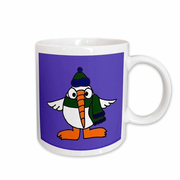 3drose, Funny Snowbird Cartoon, 11oz Mug