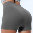 thumbnail image 3 of idosla Women Workout Booty Shorts Impact Scrunch Lifting Biker Gym Hot Shorts Spandex for Yoga Running (Grey, XL), 3 of 7