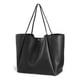 thumbnail image 1 of Bolso de mano HOXIS de piel sintética de gran tamaño para mujer, color negro, 1 of 7