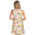 thumbnail image 2 of Bixox Insects In Plants Print Women's Sleeveless A-Line Dress with Pockets, Casual Knee-Length Tank Dress for Summer-Large, 2 of 7