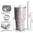 thumbnail image 6 of 30oz Pink Christmas Santa and Penguin Pattern Tumblers Stainless Steel Tumbler with Lid and Straw,Vacuum Insulated Double Wall Travel Tumbler Cups Mug with Cleaning Brush for Coffee,Tea, 6 of 7