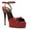 Red, variant on FSJ Women Open Toe Ankle Strap Platform Sandals Strappy Stiletto High Heels with Rivets Sexy Prom Themed Party Shoes Size 8 Olive Green
