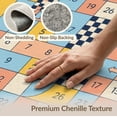 thumbnail image 6 of ODIKA 9'x12' Washable Area Rug Bedside Sequence Hopscotch Storybook Maze Featuring Block Retro for Great Room, Indoor Concept, Large Living Low Pile, Flatwoven, 6 of 7