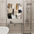 thumbnail image 4 of Wall Art Prints, Modern Black Brown Framed Canvas Prints for Bedroom Living Room Bathroom Office, Abstract Oil Painting Art Gallery Wrap Wall Art Poster for Gifts Home Decor 12"x12", 4 of 9