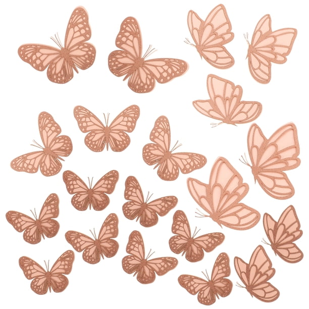 20 mariposas decorativas 3D para pared, decoración de mariposas DIY, calcomanías de mariposas