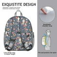 thumbnail image 5 of Border Collie Dog and Flower Florals Backpack Backpack for School,Cute School Bag,Schoolbag with Adjustable Shoulder Straps & Padded Back,13.8"x11.4"x6", 5 of 6