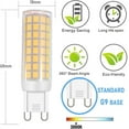 thumbnail image 2 of TGHTBA-G9 LED Light Bulb G9 Bi-pin Base Chandelier Lighting JCD G9 120Volt Home Lighting 8W(80W Halogen Equivalent) 800LM for Table lamp,Wall Sconce,ceilingfan Replacement,4-Pack(Warm White 3000K), 2 of 4