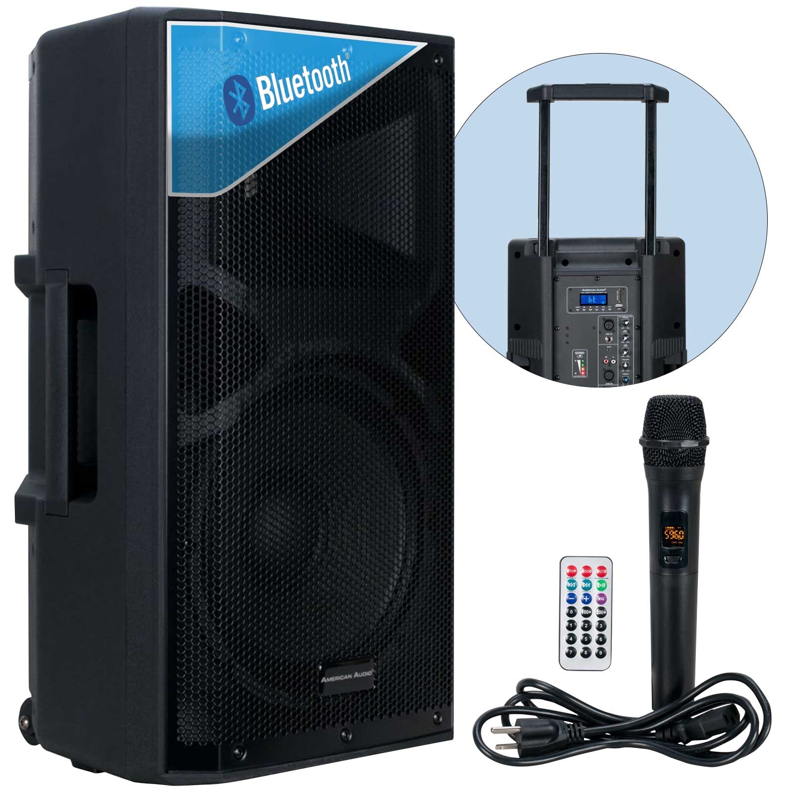 American Audio APX12 GO BT 12" 2-Way Battery Powered 200W Active Loudspeaker with Tripod Speaker Stand Package - image 2 of 9
