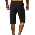 thumbnail image 3 of Abcnature Men's Athletic Shorts, Sports Gym Running Short Pants, Men's Casual Drawstring Pocket Solid Color Cotton And Linen Sports Shorts, Cargo Casual Hiking Shorts Black M, 3 of 3