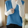 thumbnail image 5 of Chbgutlmr Sweater Vest for Women Sleeveless V Neck Solid Color Loose Pullover Sweaters Casual Spring Plain Tops, 5 of 5