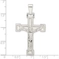 thumbnail image 4 of Sterling Silver Polished Crucifix Pendant (47.93 X 27.95) Made In India qc11174, 4 of 6