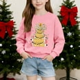 thumbnail image 4 of Cowsor Chandails en Molleton pour Filles Enfants Mignon Graphique Col Rond Chandail Tops Xmas Manches Longues Chemises de Vacances, 4 of 6