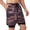 Brown, variant on Mens Swim Trunks with Compresssion Liner Elastic Waist Camouflage Print Board Shorts with Pockets Swim Shorts Beachwear