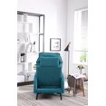 thumbnail image 6 of Overstuffed Accent Chair with Ottoman,3 Angles Adjustable Backrest Futon Chair,High Back Lounge Sofa Chair Recliner Chair with Metal Legs,Indoor Cozy Club Chair For Living Room Reading Room,Dark Green, 6 of 6
