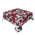 thumbnail image 2 of Wukai Rose Flowers Waterproof Tablecloth for Kitchen Dining, Fits Square Tables for 2-4 Seats -60"x60", 2 of 7