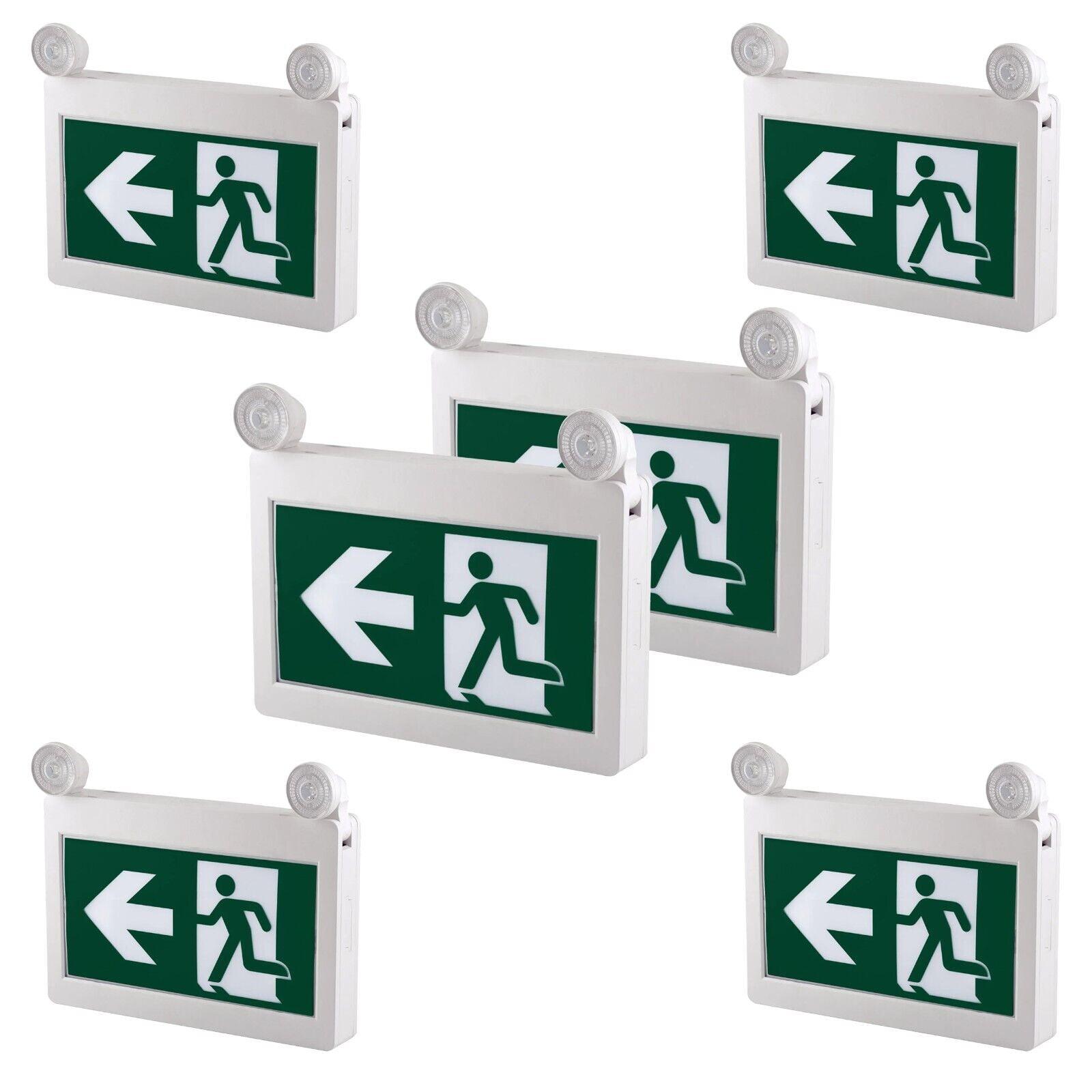 Running Man and Arrow LED Exit Sign Light with Dual Emergency Light ...