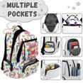 thumbnail image 7 of HUIACONG 4PCS School Axolotl Backpack Set for Girls, 17" Lightweight School Bag with Lunch Box Pencil Case for Age 8-13, 7 of 7