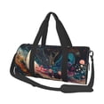 thumbnail image 1 of Balery Abstract Peacock Painting Bolsa de Gimnasio para Mujeres y Hombres, Bolsa de Viaje Impermeable, Bolsa de Fin de Semana con Compartimento para Zapatos y Bolsillo Húmedo, 1 of 5