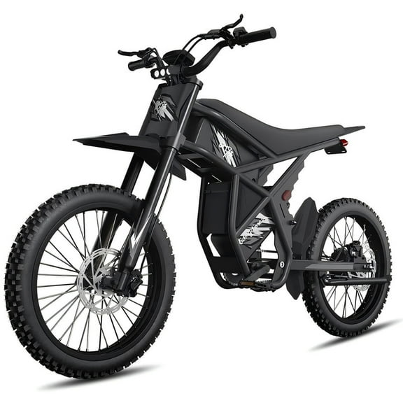 Riding'times GT73 Electric Dirt Bike for Adults,37MPH 48V36.4AH 2400W 1747Wh Dual Battery Ebike, 85 Miles Range,25" Motorcycle Tire UL2849 Certified, Full Suspension