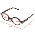 thumbnail image 2 of Womens Mens Square Round Reading Glasses 1.5, Pink Designer Spring Hinge Readers +1.50, 2 of 3