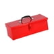 thumbnail image 5 of Caja de herramientas de hierro Caja de herramientas vacía Contenedor de fácil acceso Organizador de herramientas de metal rojo Portátil Multiusos para, 5 of 9