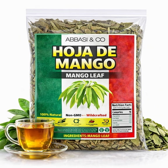 5oz Mango Dried Leaf Tea (Hojas de Mango secas) – Jumbo Loose Leaf Herbal Tea – 100% Natural, Vegan, Non-GMO, – Traditional Herbal Infusion for Wellness & Relaxation IMPORTED FROM MEXICO