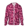 thumbnail image 1 of Vsdgher Sweat à Capuche Imprimé Papillon Rose pour Adultes, Protection Solaire à Manches Longues pour Hommes et Femmes, Pêche, Course, Natation - 3TG, 1 of 7