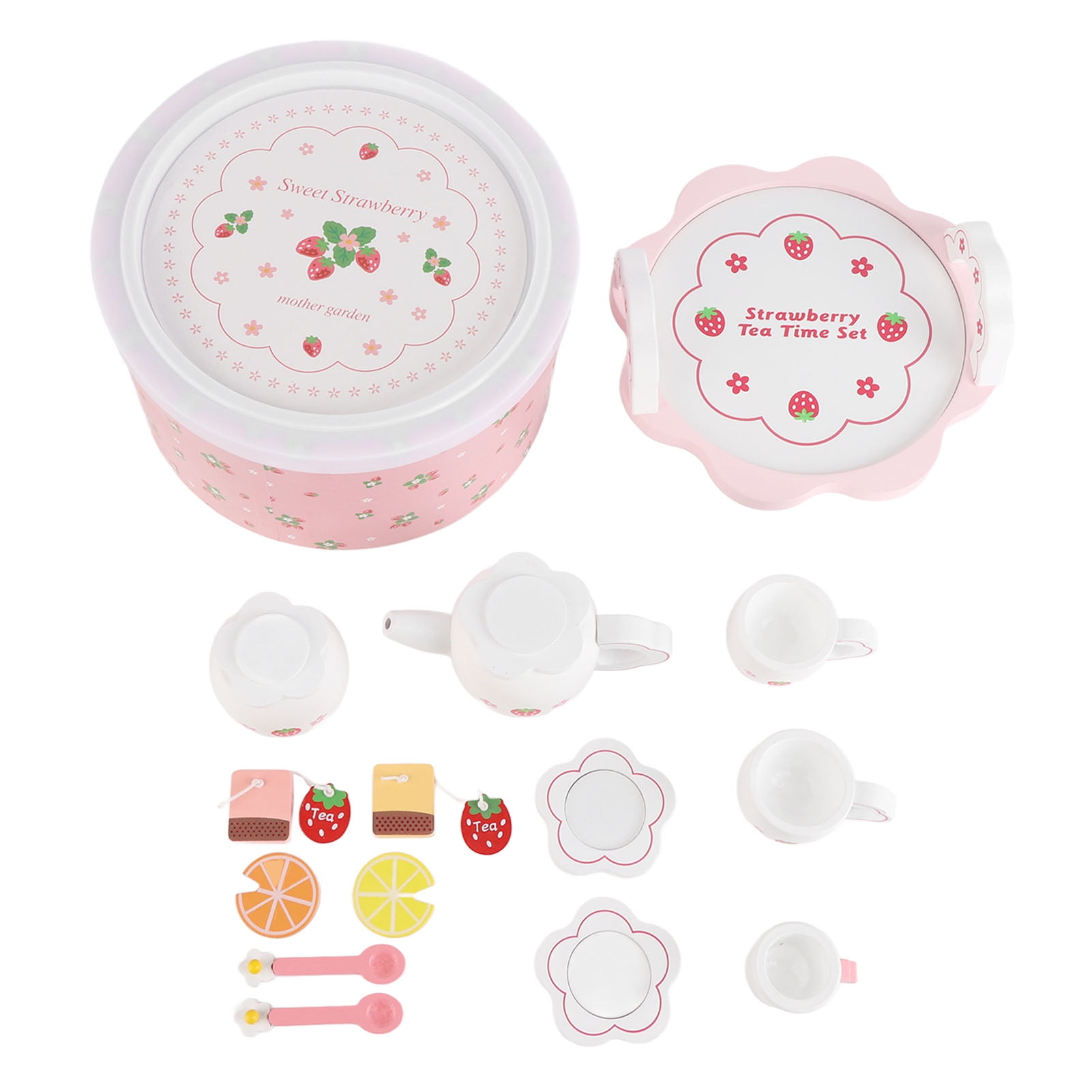 Imagination Generation Wood Eats Pink Blossoms Tea Set for