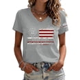 thumbnail image 2 of USA Shirts for Women 250 Years American Flag Shirt 4th of July Tshirt Patriotic Tees Casual Graphic Tops, 2 of 4